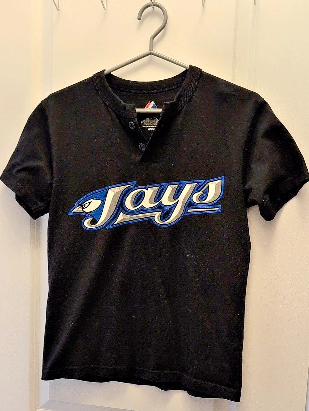 Majestic Toronto Jays Boys Large Black Jays Jersey Like New